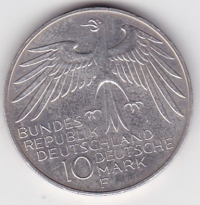 Germania 10 Deutsche Mark 1972 foto