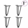 VidaXL Picioare tip agrafă pentru măsuță de cafea, 4 buc., antracit, 20 cm, oțel masiv 4012434