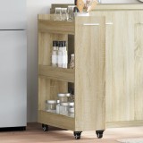VidaXL Dulap cu roți, stejar sonoma, 60x22x79 cm, lemn prelucrat