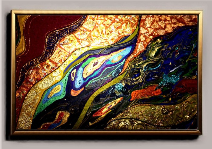 Tablou pictat manual Tablouri Gustav Klimt, Pictura Forest witch 130x100cm