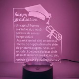 Lampa 3D cu 16 Culori, Telecomanda E i USB , Cadou pentru Absolvire