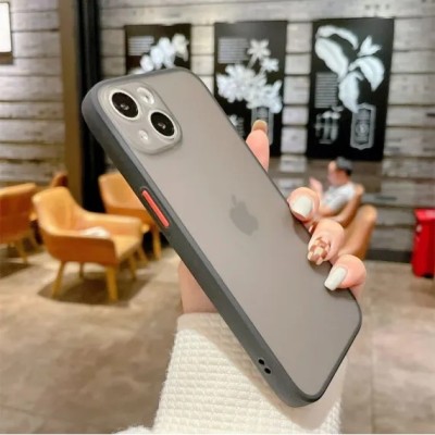 Husa iPhone 13 6.1 Silicon+Plastic Butoane Colorate Negru foto