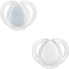Suzeta ortodontica de noapte Tommee Tippee, 0-6 luni, Transparent/Alb, 2 buc