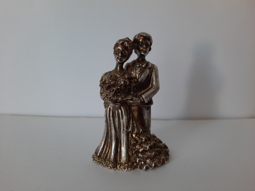Figurina din Argint - Cuplu - Tort de Nunta