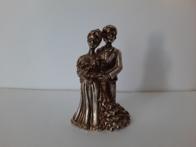 Figurina din Argint - Cuplu - Tort de Nunta foto