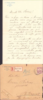 HST 285S &amp;Icirc;nființarea Băncii Ceicana Bihor 1906 avocat Georgiu Popescu scrisoare foto