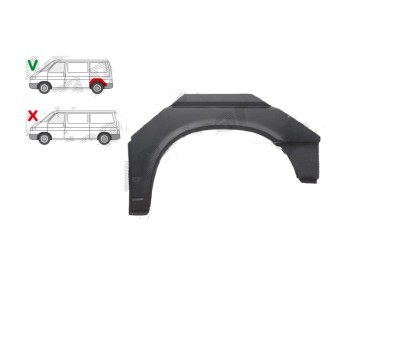 Segment reparatie aripa spate VW TRANSPORTER (T4)/CARAVELLE/MULTIVAN, 07.1990-03.2003, partea stanga, scurt, versiune scurta, foto