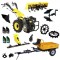 ProGARDEN Pachet Campo U12E Motocultor 12CP + RM500C Remorca 500Kg + BC120M Bara cosire + 3xPlug + FT90 Freza tractata + 2xRoti metalice RM47 + 2xCupl