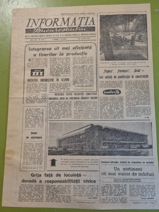 informatia bucurestiului 22 iulie 1974-cuplul nastase-tiriac victorie