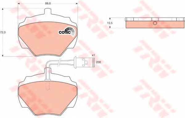 Set placute frana,frana disc LAND ROVER DISCOVERY II (LJ, LT) (1998 - 2004) TRW GDB976