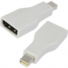 Adaptor Logilink CV0039 DisplayPort Female - miniDisplayPort Male v1.1a alb foto