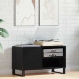 VidaXL Dulap pentru discuri Negru Stejar 84,5x38x48 cm Lemn prelucrat