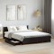 vidaXL Cadru de pat cu sertare, negru, 135x190 cm, lemn prelucrat 3279947