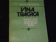 VINA TRAGICA-ILEANA MALANCIOIU-TRAGICII GRECI-SHAKESPEARE-DOSTOIEVSKI-KAFKA- foto