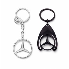 Set de doua brelocuri de chei DEPOX&reg;, editie de colectie, metal, argintiu/negru