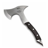 Topor multifunctional din otel cu maner ergonomic si spargator geam, 31 cm, maro