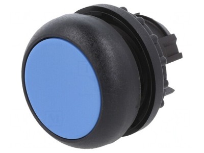 Comutator apăsare 22mm albastru foto