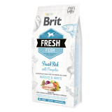 Brit Fresh Muscles &amp; Joints Adult L-XL, Pește cu Dovleac, hrană uscată conținut redus cereale c&acirc;ini, 2.5kg