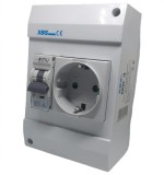 Priza aplicata schuko cu protectie copii si siguranta 1P C 16A 130x87mm IP20 230V AC 50 60Hz
