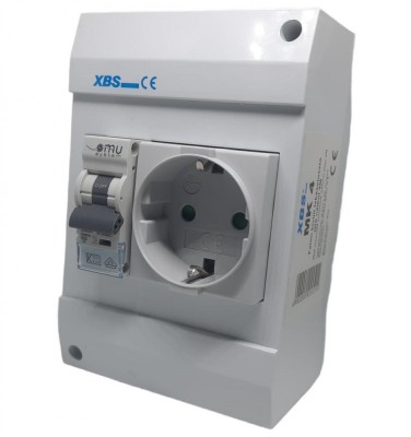 Priza aplicata schuko cu protectie copii si siguranta 1P C 16A 130x87mm IP20 230V AC 50 60Hz foto
