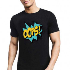 Tricou barbati negru - Oops - S