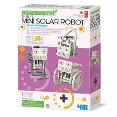 3 Modele de roboti alimentati de energie solara - Kit educativ Green Science + 8 ani