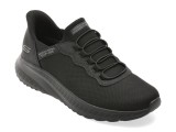 Cumpara ieftin Pantofi sport SKECHERS negri, BOBS SQUAD CHAOS, din material textil