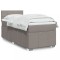 vidaXL Pat box spring cu saltea, gri taupe, 100x200 cm, textil 3286983
