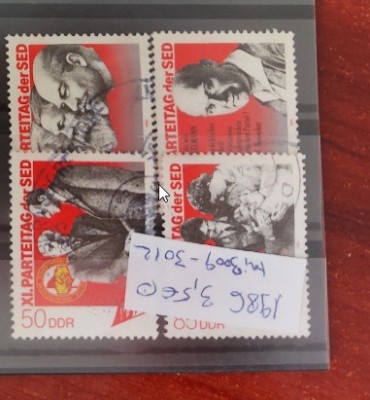 TS21 - Timbre serie DDR 1986 3009-3012 foto