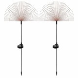 Cumpara ieftin Set 2 lampi solare LED de gradina, alb rece, 150 LED lampa, IP65