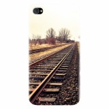 Husa silicon pentru Apple Iphone 4 / 4S, Railroad