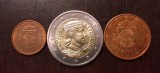 Lot 3 monede Letonia - 1, 5 Euro Cent si 2 Euro 2014