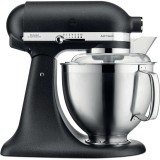 Mixer planetar Artisan Elegance KitchenAid 5KSM185PSEBK, 300W, viteza 58-220 rpm, bol 4.8 L, Negru