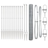 VidaXL &Icirc;ngrădire cu st&acirc;lpi Argintiu 1.2 x 10 m otel acoperit cu PVC