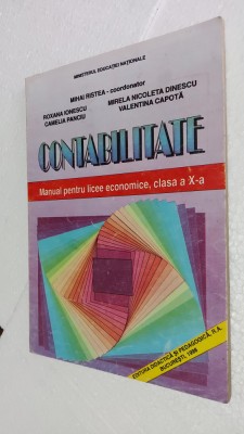 CONTABILITATE CLASA A X A LICEE ECONOMICE - IONESCU PANCIU DINESCU CAPOTA foto