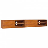 vidaXL Dulap TV montat pe perete, 180 x 30 x 30 cm, lemn masiv de tec