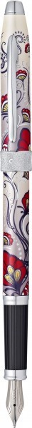 Stilou Cross Botanica Red cu esarfa matase