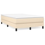 Cumpara ieftin Pat box spring cu saltea, crem, 120x200 cm, textil
