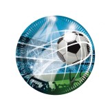 Set 8 farfurii petrecere din carton model fotbal, 23 cm