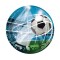 Set 8 farfurii petrecere din carton model fotbal, 23 cm