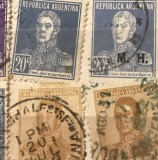Timbre America Interbelica TMB1AMC Argentina serie/lot 4 - centavos