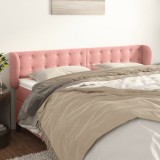 Gossi tablie de pat cu aripioare roz 183x23x78/88 cm catifea