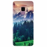 Husa silicon pentru Samsung S9, Forest Hills Snowy Mountains And Sunset Clouds