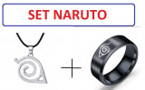 Cumpara ieftin Set 2 accesorii Naruto: Lantisor + Inel Naruto Anime Cosplay