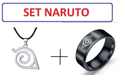 Set 2 accesorii Naruto: Lantisor + Inel Naruto Anime Cosplay foto