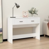 vidaXL Măsuță consolă, alb, 100x39x75 cm, lemn compozit