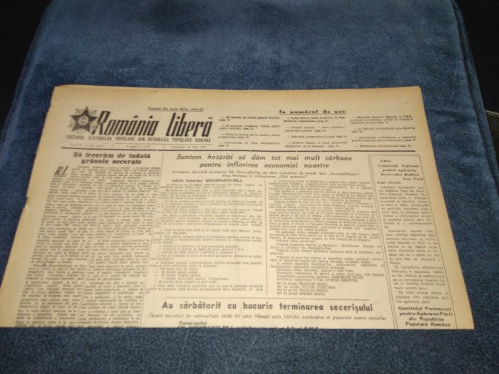 ZIARUL ROMANIA LIBERA 15 IULIE 1951