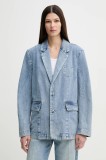 G-Star sacou denim un singur rand de nasturi, uni, D26218-D788