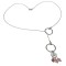 Colier argint asimetric Flower cu turmalina roz