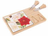 Set platou cutit, furculita servire Craciun II 26.5x17 cm, 13.5 cm